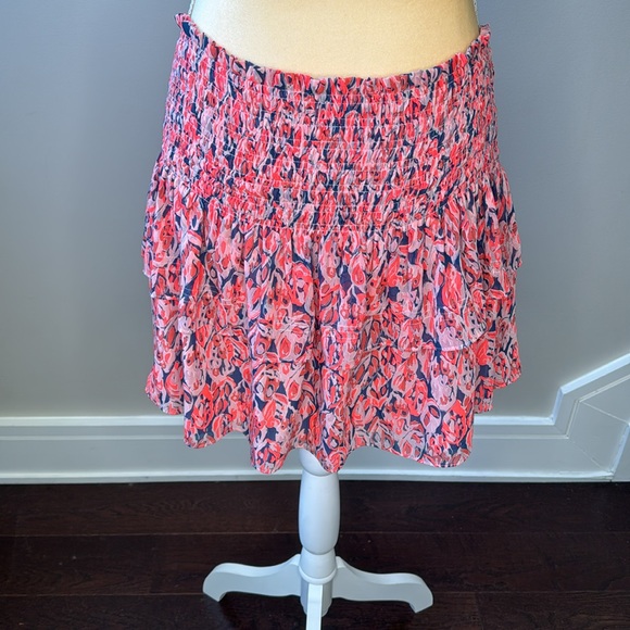 Ramy Brook Skirt Mini Tiered Colorful Neon Bouncy Elasticized Blokette Sz Medium - Picture 4 of 9